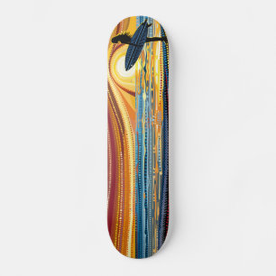 Surfing the Sunset: A Dot Art Odyssey Skateboard
