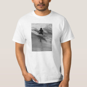 Surfing The Waves Grayscale T-Shirt