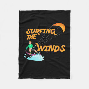 Surfing The Winds Fleece Blanket