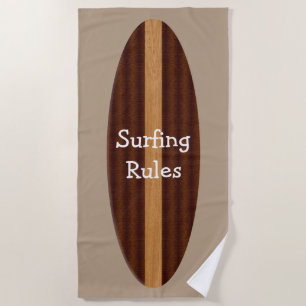 SurfING Theme Cool Mens Beach Towel Design