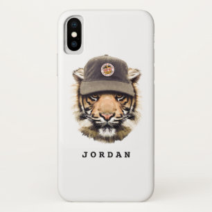 Surfing Tiger   Add Your Name iPhone X Case