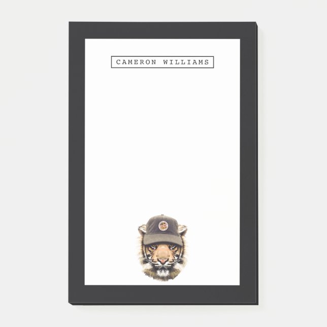 Surfing Tiger | Add Your Name Post-it Notes (Front)