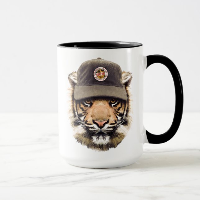 Surfing Tiger Mug (Right)
