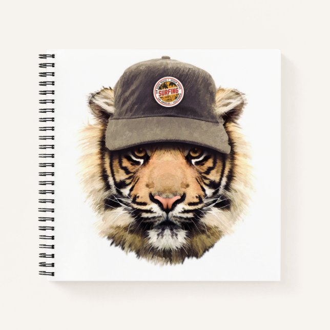 Surfing Tiger Notebook (Front)