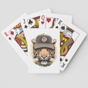 Surfing Tiger Playing Cards