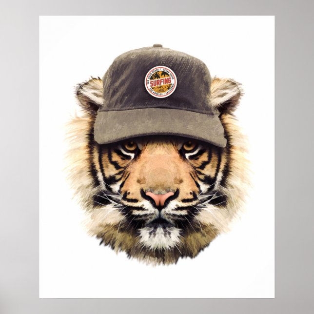 Surfing Tiger Poster (Front)