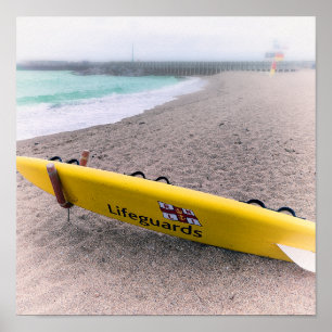 Surfing to the Rescue, West Bay, Dorset Poster