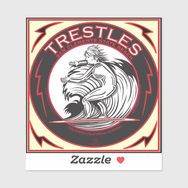 SURFING TRESTLES SAN ONOFRE BEACH CALIFORNIA (Sheet)