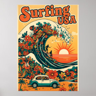 Surfing USA V10 Poster