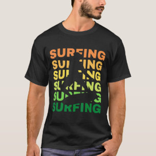 Surfing Vintage Sunset For Surfer Sun Sea And S T-Shirt