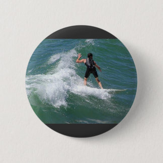 Surfing Wave 6 Cm Round Badge