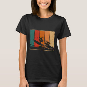 Surfing Wave Retro Sunset Summer Beach Vibes T-Shirt