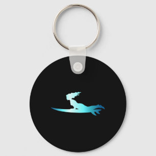Surfing Wave Riding Boarding Surfboard Surfer Key Ring