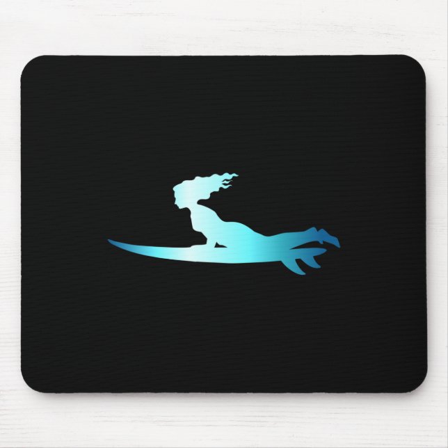 Surfing Wave Riding Boarding Surfboard Surfer  Mouse Mat (Front)