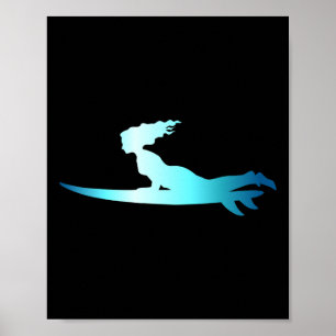 Surfing Wave Riding Boarding Surfboard Surfer Poster