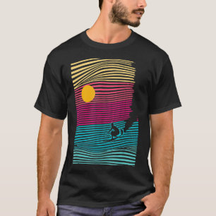 Surfing Waves Surfer Beach Ocean Retro Sports Love T-Shirt