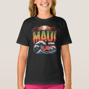 Surfing Witch on Broom Maui Hawaii Halloween T-Shirt
