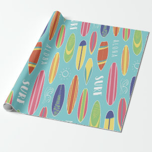 surfing wrapping paper