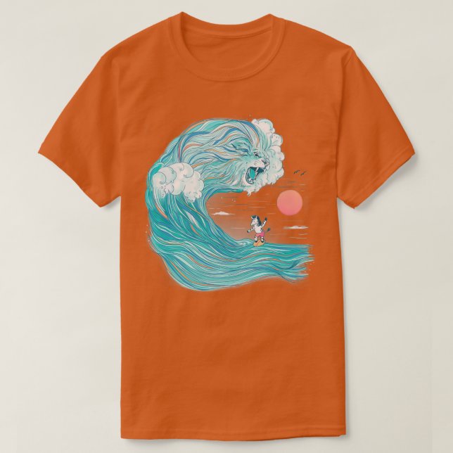 surfing zebra T-Shirt (Design Front)