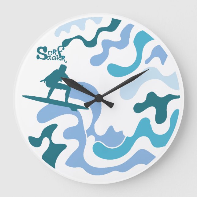 SURFMMER ANGELA SURF BY MASANSER PIXELAT LARGE CLOCK (Front)