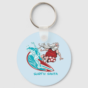 Surf'n Santa Key Ring