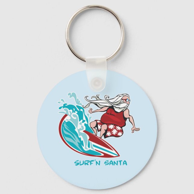 Surf'n Santa Key Ring (Front)