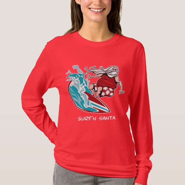 Surf'n Santa T-Shirt (Front)