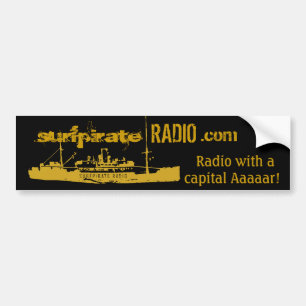 surfpirateRADIO dot com Bumper Sticker