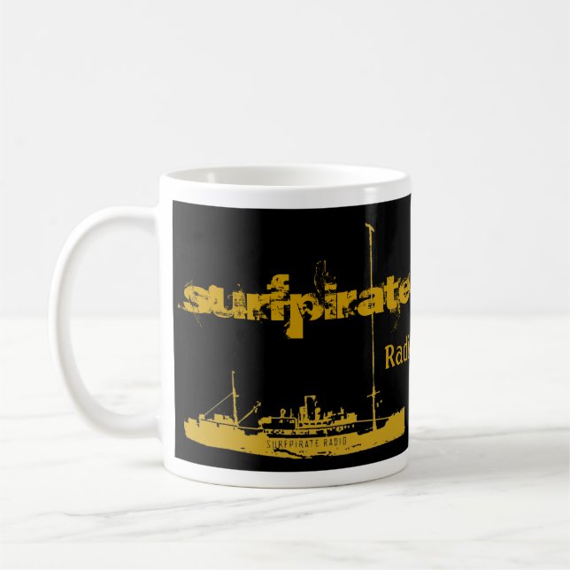surfpirateRADIO dot com Coffee Mug (Left)