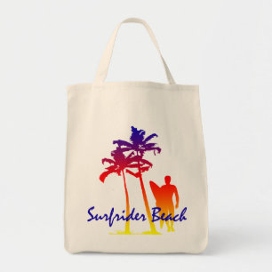 Surfrider Beach Hawaiian Palm Tree Blend Tote Bag