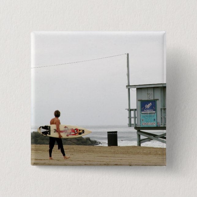 Surfs Up! 15 Cm Square Badge (Front)