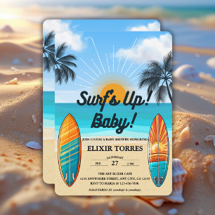 Surf's Up Baby - Baby Shower Invitation