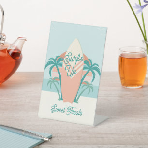 Surf's Up Beach Party Retro Food Sign