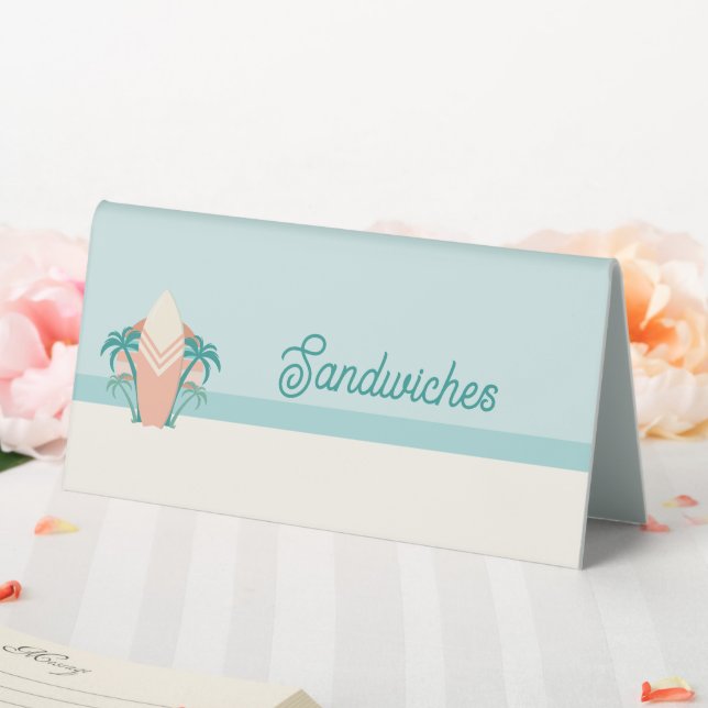 Surf's Up Beach Retro Food Tent Sign (In SItu (Wedding))