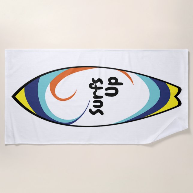 Surfs Up Beach Towel (Front)