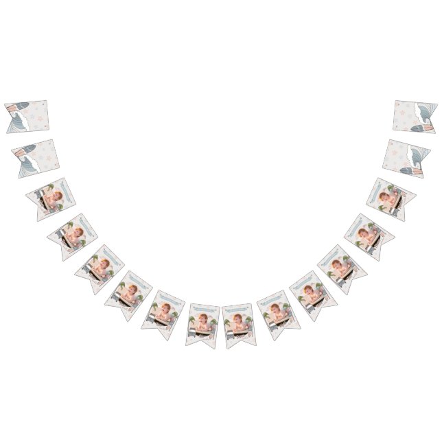 Surf's Up Birthday Monthly Photo Bunting Flags (All)