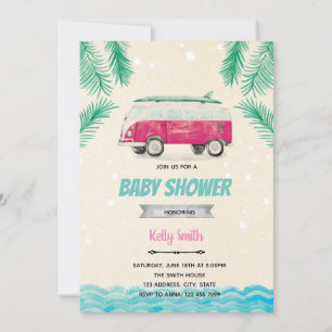 Surfs up birthday party invitation