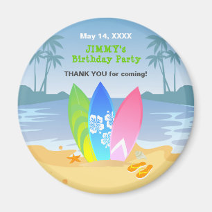 Surf's up boy Birthday Party Magnet