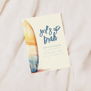 Surf's Up Brah Surfing Beach Birthday Invite