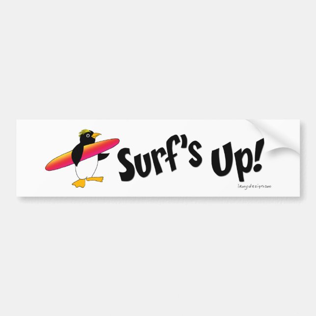 Surf's Up! Bumper Sticker (Front)