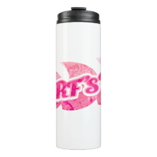 Surf's up girls pink purple insulated water bottle