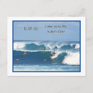 "SURF'S UP/ KAUAI POSTCARD