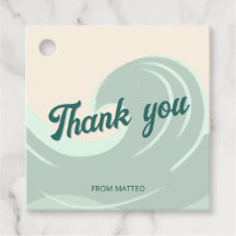 Surf's Up - Kids Birthday Party Thank You Tags