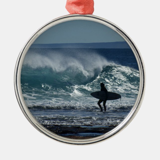 Surfs Up Metal Tree Decoration (Front)