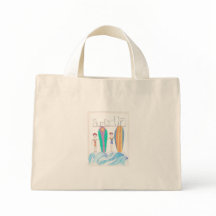 Surfs Up Mini Tote Bage