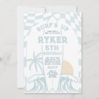 Surf's Up Modern Surfboard Beach Birthday Party