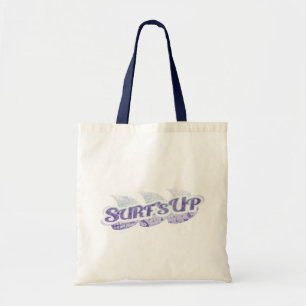 "Surf's Up" purple and mint surfers tote bag