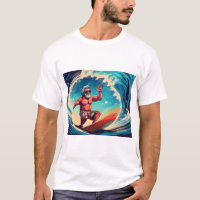 Surf's Up, Santa: Tropical Wave Rider Vibes"