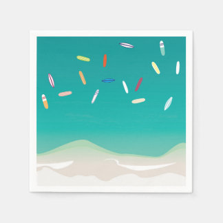 Surf's Up Summer Beach Party Paper Napkin