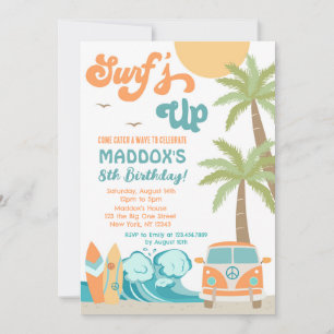 Surfs up Surf Beach Surf's Up Birthday Invitation